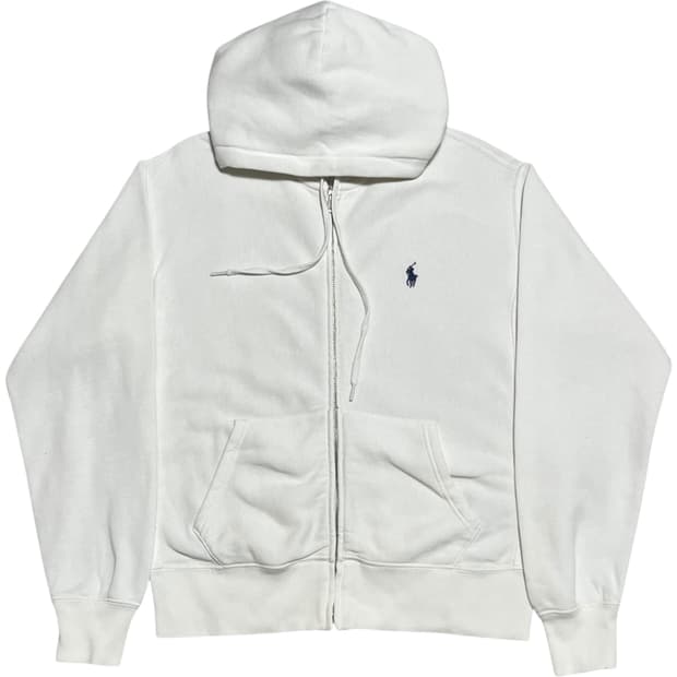 Polo Ralph Lauren 여성용 화이트 후드집업