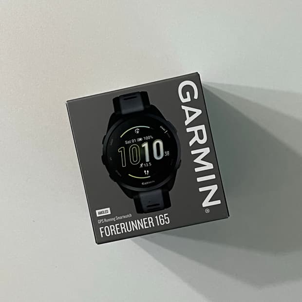 가민 포러너 165 러닝 GPS 스마트워치 블랙/슬레이트, 43mm