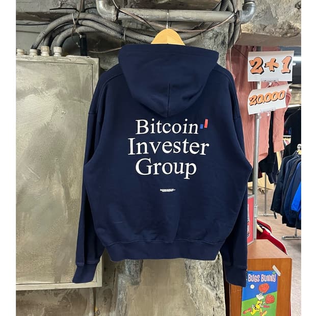 노매뉴얼 비트코인 후드티 네이비 S  #csz3323