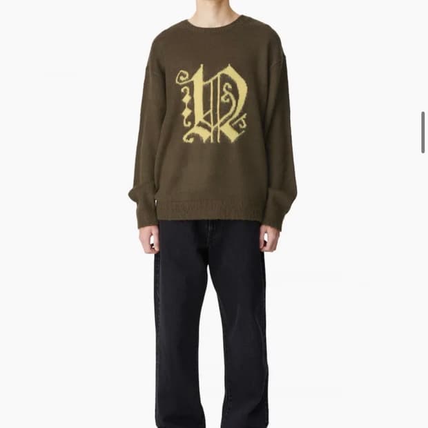 [M] 디네댓 Fortuna N-Logo Sweater Brown