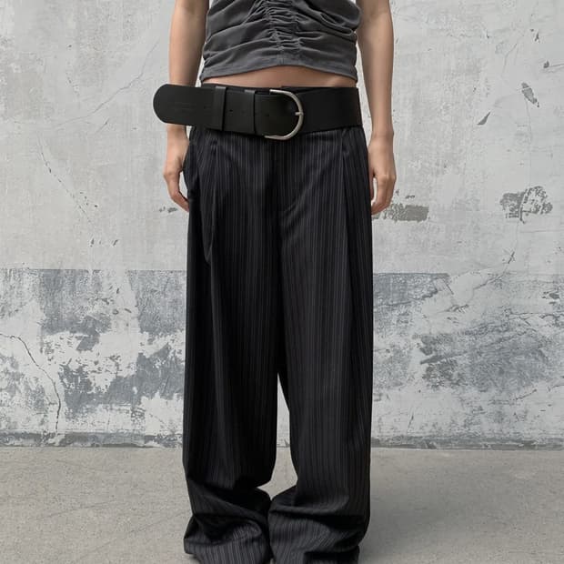 모산 스트라이프 팬츠