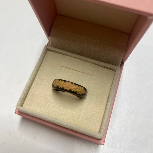 우드 빈티지 나무 반지