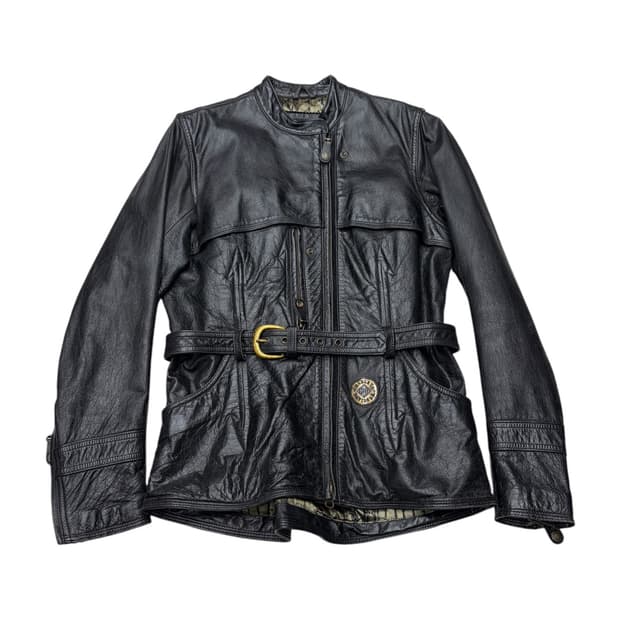 00s Harley-Davidson 벨티드 레더 자켓