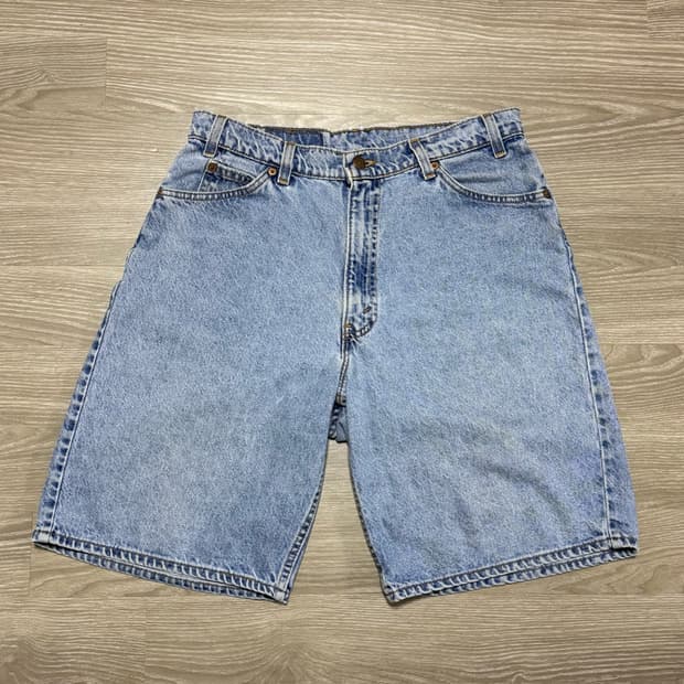 90s USA 리바이스 560 오렌지탭 데님 쇼츠 반바지