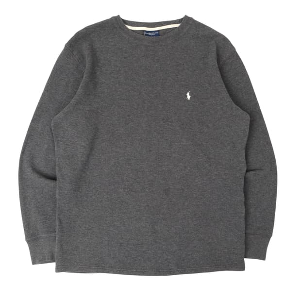 폴로 랄프로렌 그레이 와플 롱슬리브