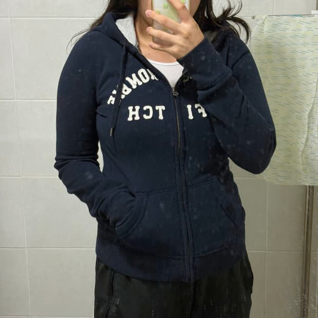 아베크롬비 대대장 네이비 후드집업 M