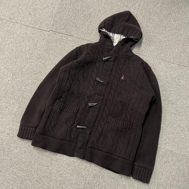 빈폴 엘보우 패치 더플 스웨터 자켓