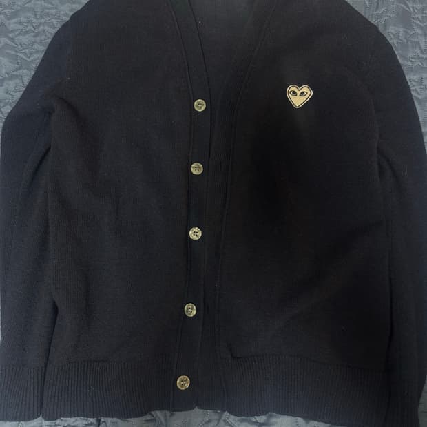 꼼데가르송 가디건 네이비