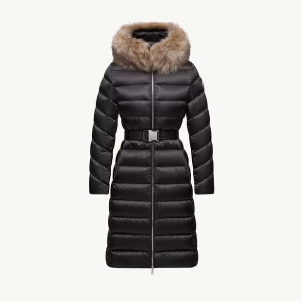 몽클레어 리어지 롱 다운 패딩 블랙베이지 1사이즈