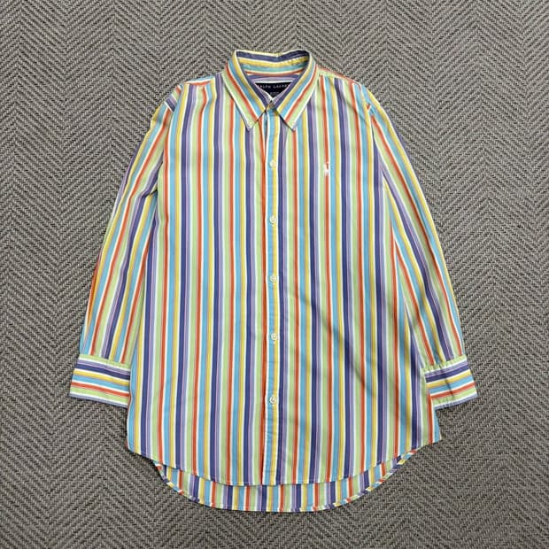 랄프로렌 레인보우 스트라이프 셔츠 v1674