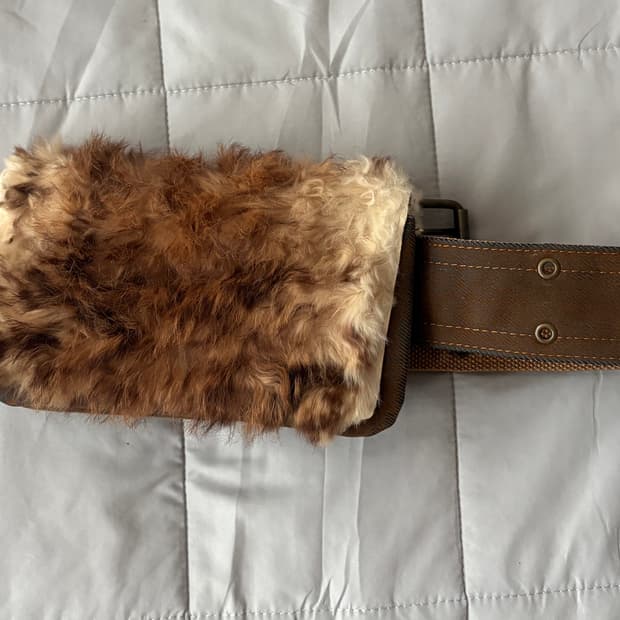 shop502 샵오공이 빈티지 퍼가방 벨트 큐빈티지 파우닝