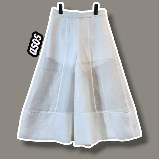 25/ asos 아소스 시스루 큐롯팬츠 화이트 /0610