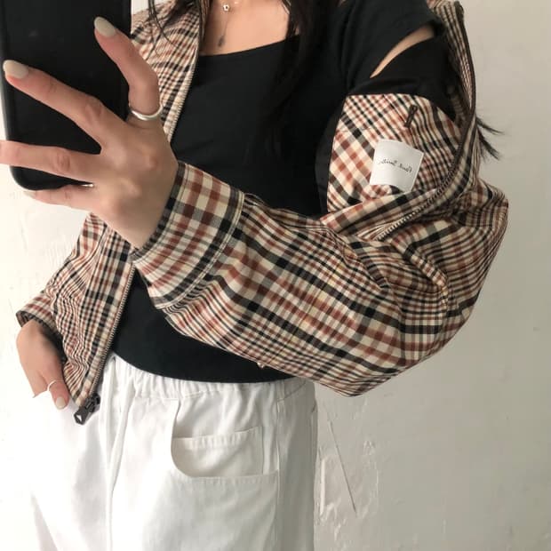Paul Smith 폴스미스 타탄체크 크롭 자켓