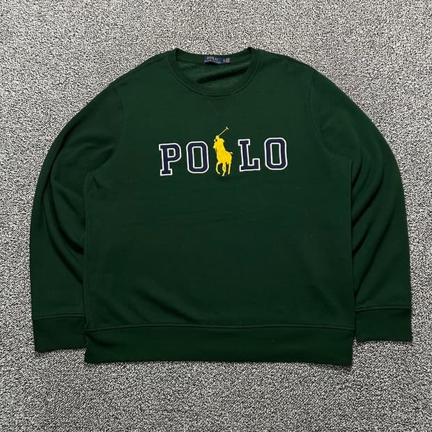 폴로 랄프로렌(POLO RalphLauren) 그린 스펠로고 맨투맨