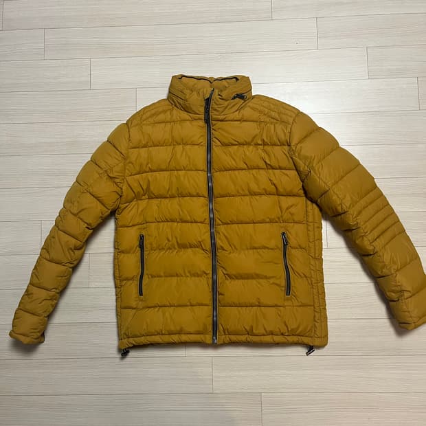 자라 MAN 남성 경량 패딩 XL 겨자색