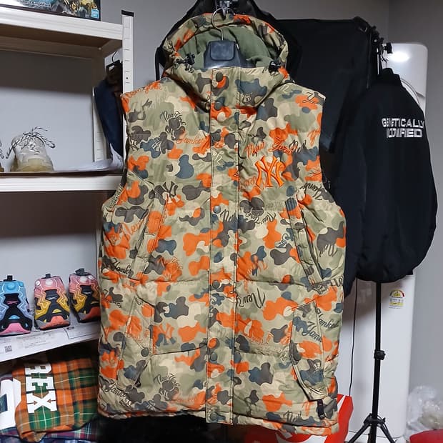 mlb 엠엘비 카모 조끼 패딩 자켓  스키 스노보드