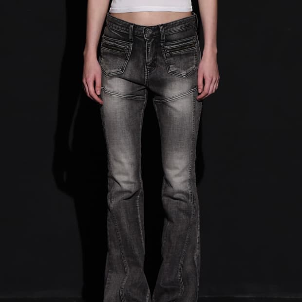 보헤미안서울 프론트 포켓 부츠컷 데님팬츠