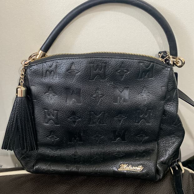 메트로시티 블랙 패턴 가방 고