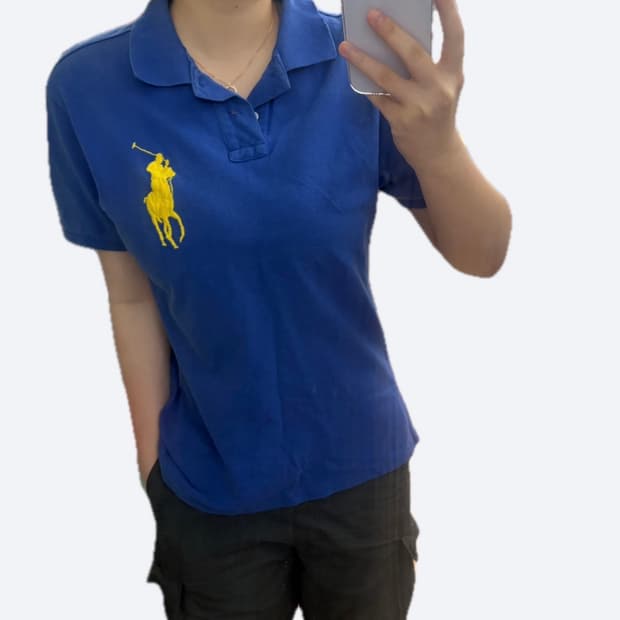 💙폴로 랄프로렌 옐로우 빅포니 커스텀핏 블루 카라티 PK티💙