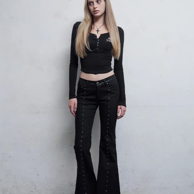 힐다 잼 스톤 부츠컷 팬츠