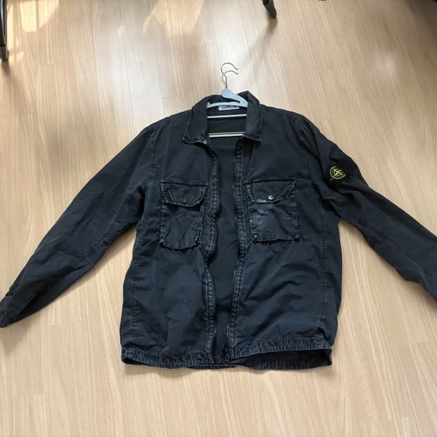 Stone Island 블랙 오버셔츠 XL