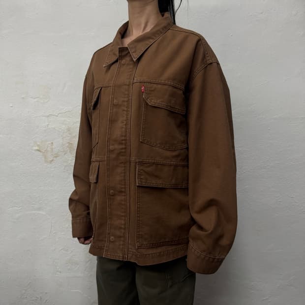 리바이스(Levi's) 브라운컬러 코튼 캔버스 4포켓 필드자켓