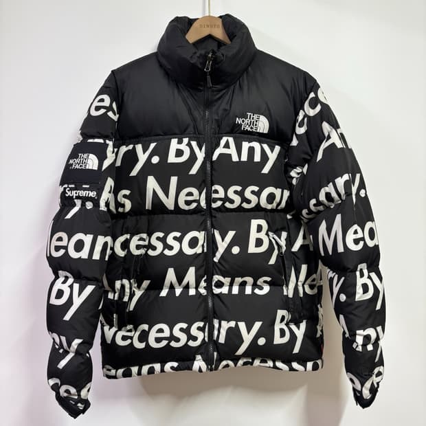 [S] 슈프림 x 노스페이스 15FW 레터링 눕시 패딩