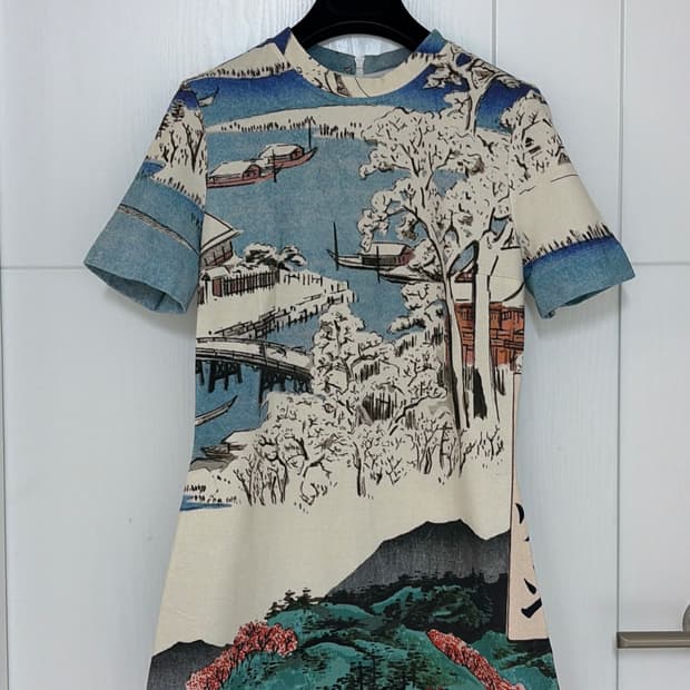 까르뱅 기하학적 미니원피스 44,55 정품