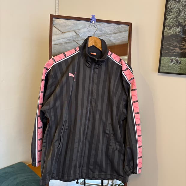 푸마 스트라이프 져지 핑크라인