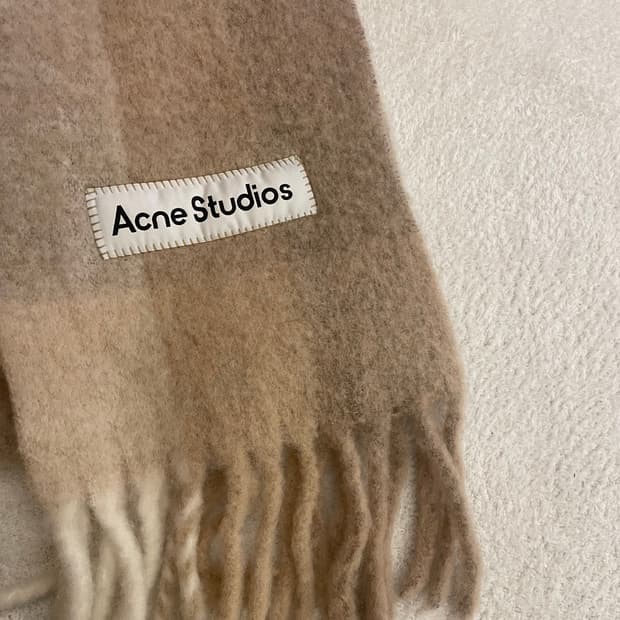 아크네 스튜디오 브라운체크 머플러