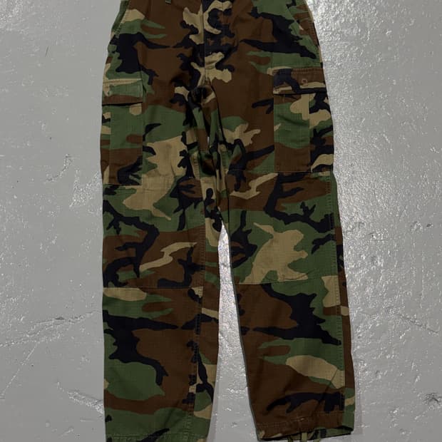 밀리터리 빈티지 우드랜드 카모 BDU 카고 팬츠