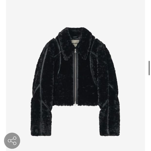 인사일런스우먼 레더 바인딩 에코 퍼 점퍼