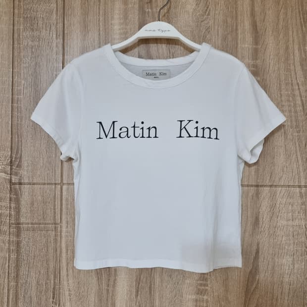 마뗑킴 크롭  반팔티