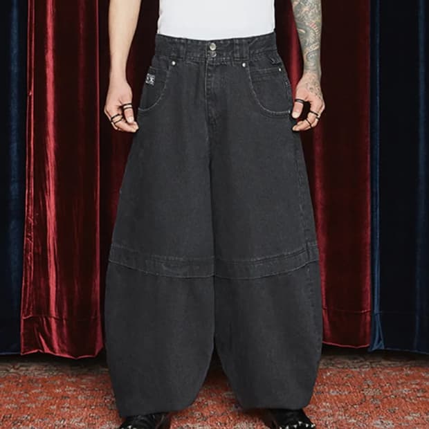 오퍼스 0012 벌룬 데님 블랙 L사이즈