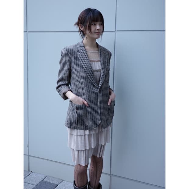 빈티지 브라운 블레이저 자켓