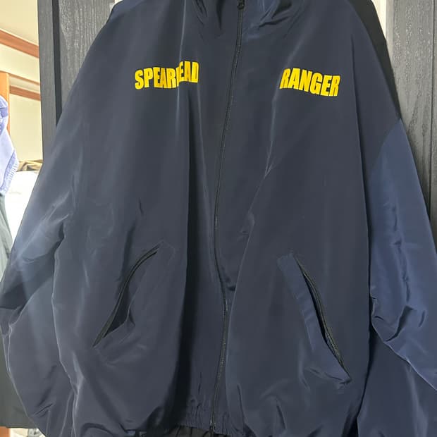 언더마이카 메이건 패디드 숄더 집업 블루종 2사이즈