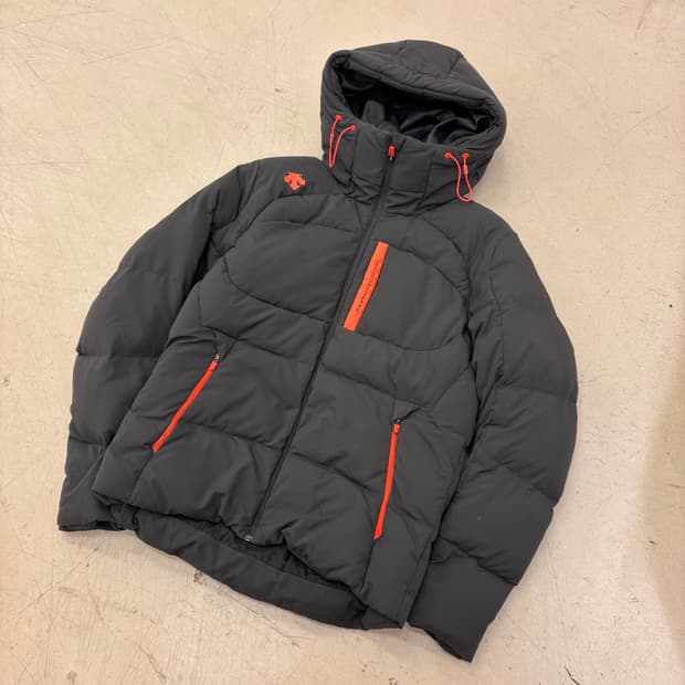 데상트 오렌지 포인트 스키 덕다운 패딩