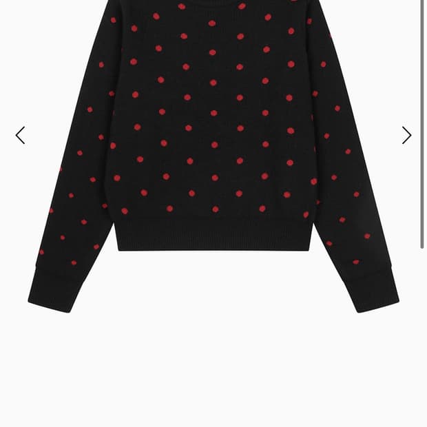 오헤시오 CASHMERE DOT KNIT, BLACK RED