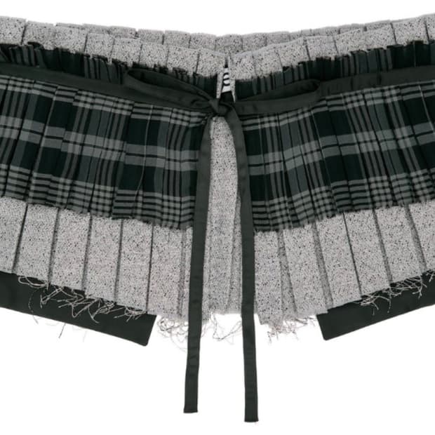 오픈와이와이 카키 플리츠 레이어드 포켓 벨트