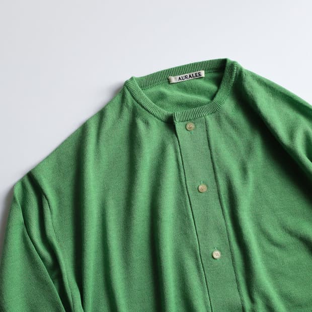오라리 auralee 캐시미어 하드 트위스트 니트 가디건