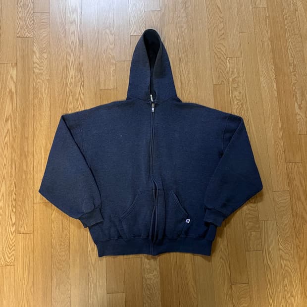 [XXL] 90s 빈티지 러셀 후드집업 블루 그레이