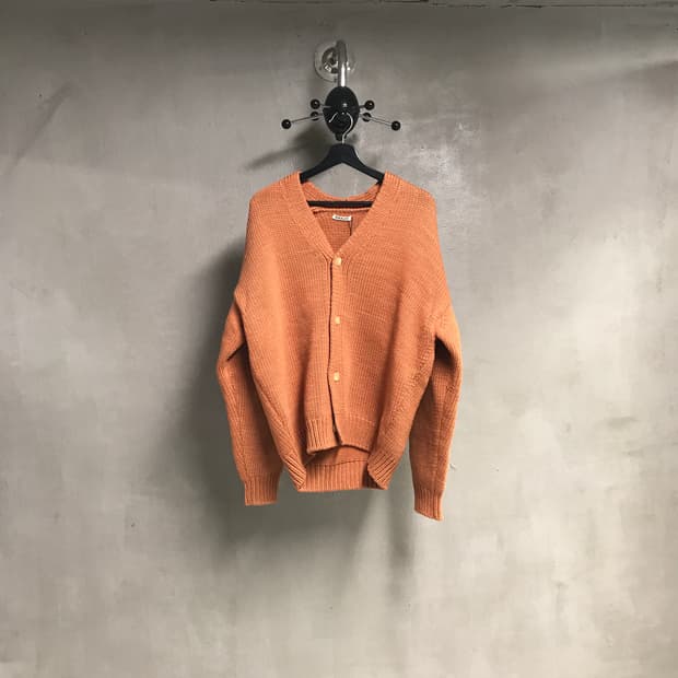 오라리 오렌지 울 가디건 4