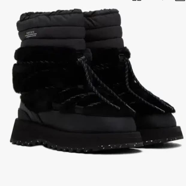 수이코크 블랙 퍼 부츠 42사이즈