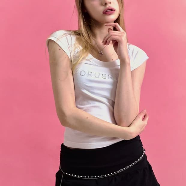 포어링 B.jewel logo tee (white)