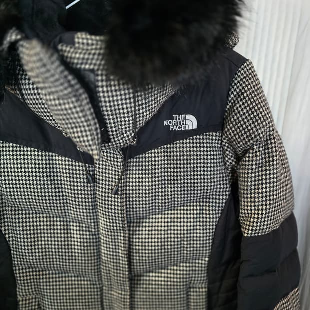 노스페이스 Houndstooth 후드 패딩