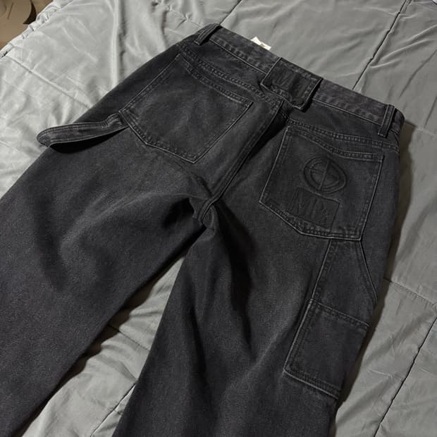 플라스틱프로덕트 페인터 데님 팬츠 m 블랙