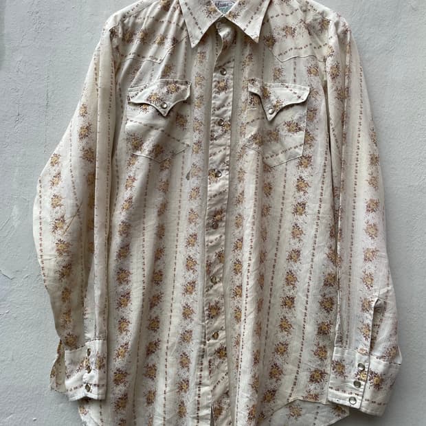 H bar C flower western shirt