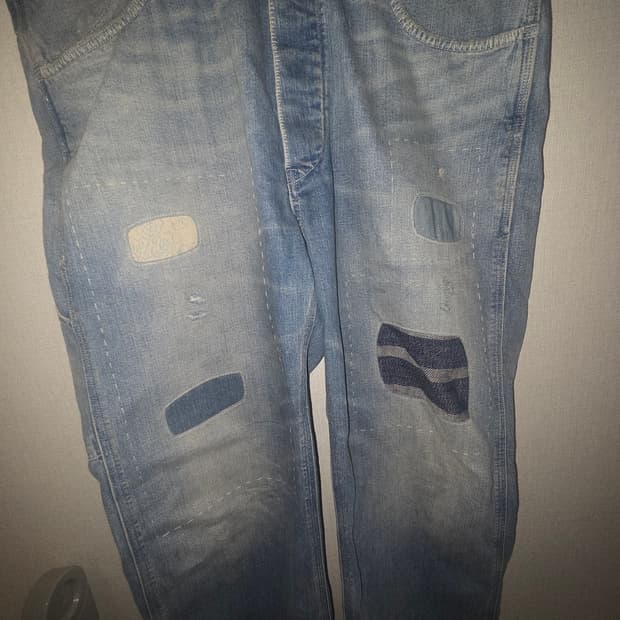 rrl 더블알엘 26ss 얼스턴 데님 리페어 바지 34/32