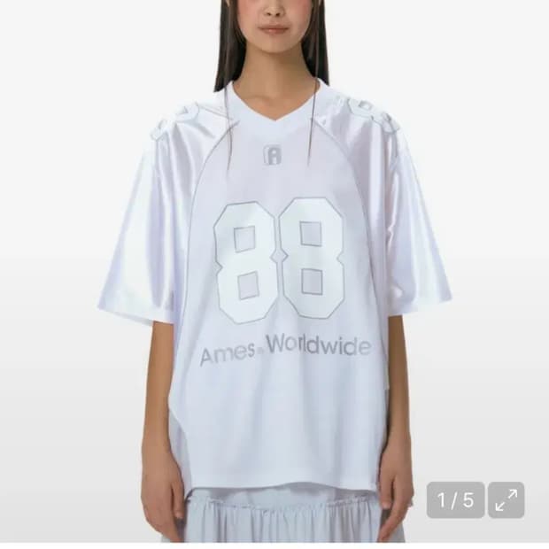 아메스 88 화이트 반팔 티셔츠 화이트 2.0