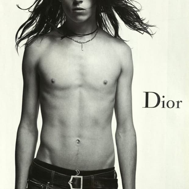 디올옴므 05SS D벨트 Black Hollow pattern 95